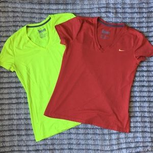 2 Nike Women's Dri-Fit Shirts